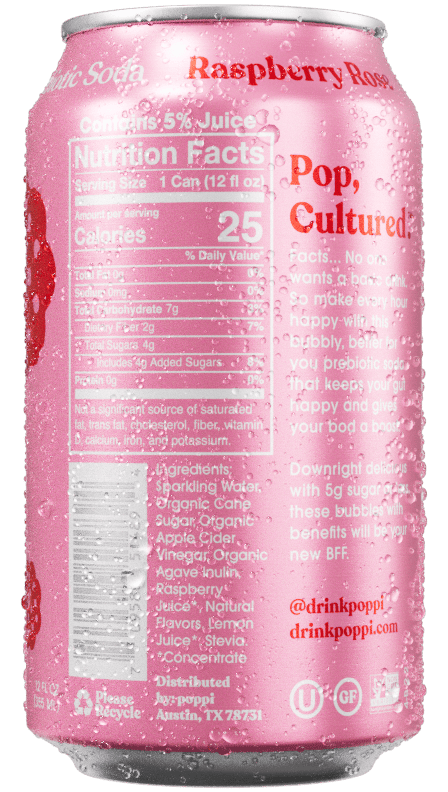  POPPI Sparkling Prebiotic Soda w/Gut Health, Beverages w/Apple  Cider Vinegar, Seltzer Water & Fruit Juice, Low Calorie & Low Sugar Drinks,  Fun Favorites Variety Pack, 12oz (12 Pack) : Grocery